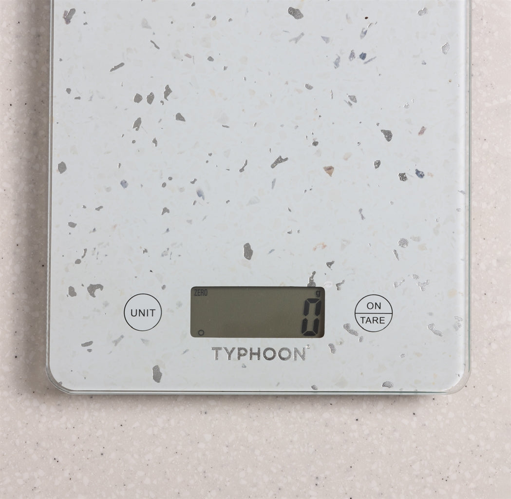 Elements Whte Quartz Effect Digital Scales Gb