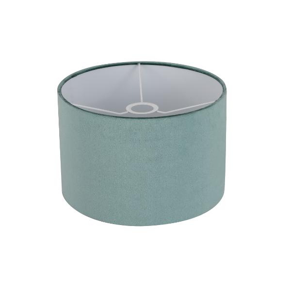 Green Velvet Drum Shade 14"