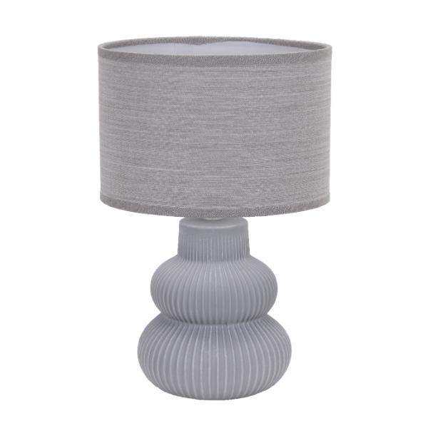 Grey Ceramic Table Lamp with Shade