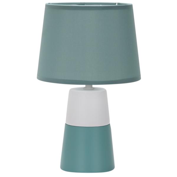 Teal Ceramic Table Lamp with Shade