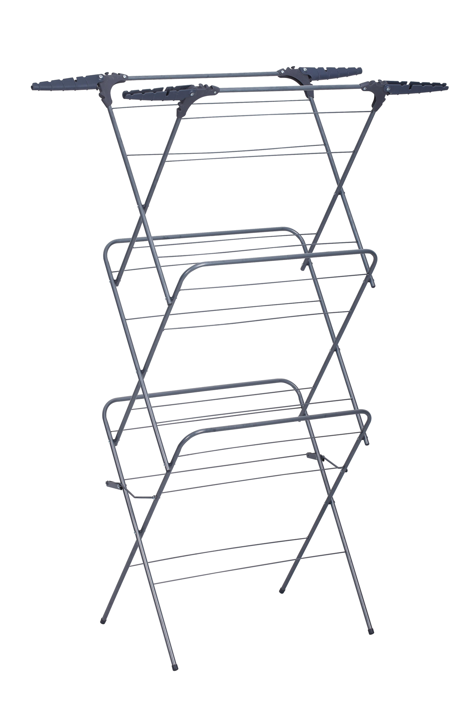 Country Homeware 3 Tier Clothes Airer With Foldable Hanger