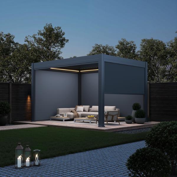 Neo Aluminium &amp; Steel Freestanding Pergola 400cm X 300cm 