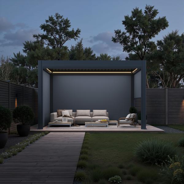 Neo Aluminium &amp; Steel Freestanding Pergola 400cm X 300cm 