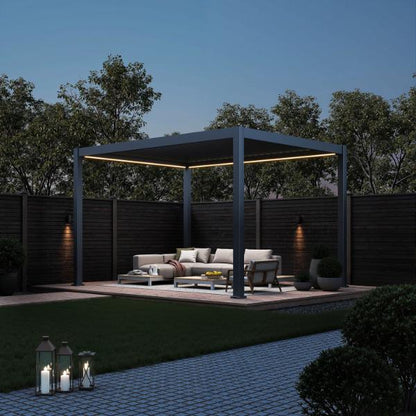 Neo Aluminium &amp; Steel Freestanding Pergola 400cm X 300cm 