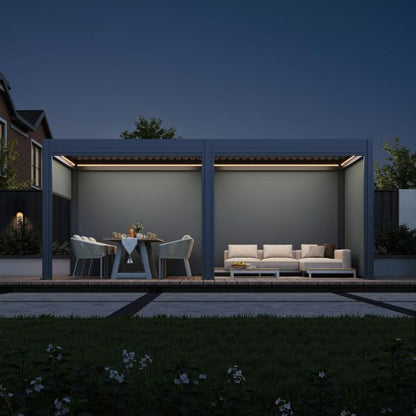 Neo Aluminium &amp; Steel Freestanding Pergola 600cm X 300cm 