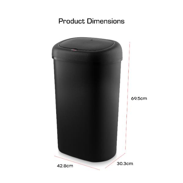 SWAN 55L Oval Sensor Bin Black
