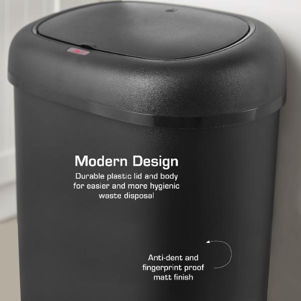 SWAN 55L Oval Sensor Bin Black