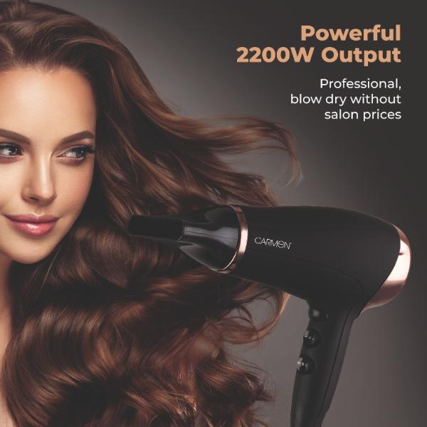 Carmen Noir II 2200W Hair Dryer Black