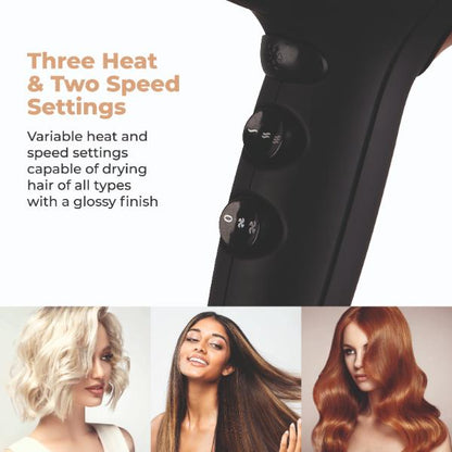 Carmen Noir II 2200W Hair Dryer Black