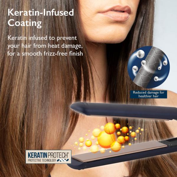 Carmen Gift 1800W Hair Dryer &amp; Straightener Blue &amp; Champagne