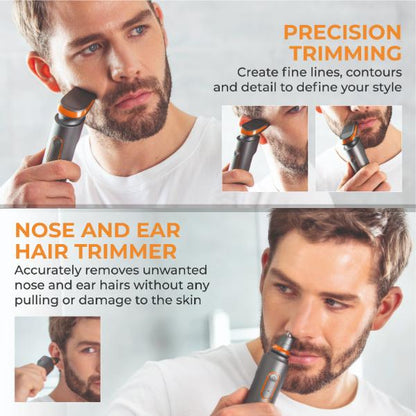 Carmen Titan Shaver Set Grey &amp; Orange