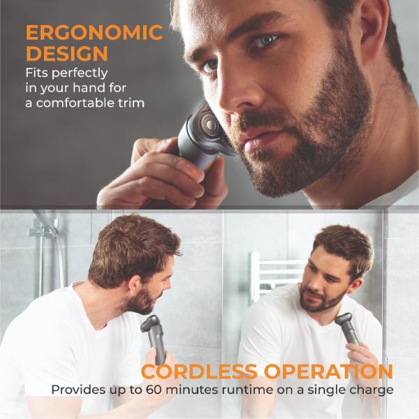 Carmen Titan Shaver Set Grey &amp; Orange