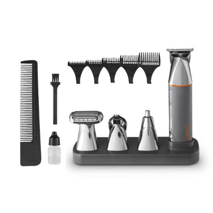 Carmen Titan 4 in 1 Multi-Groomer Set Grey &amp; Orange