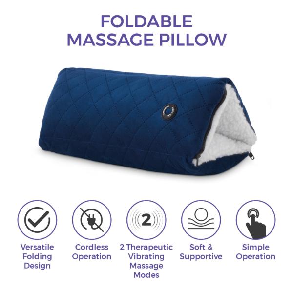 Carmen Foldable Massage Pillow Blue