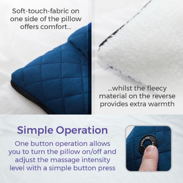 Carmen Foldable Massage Pillow Blue