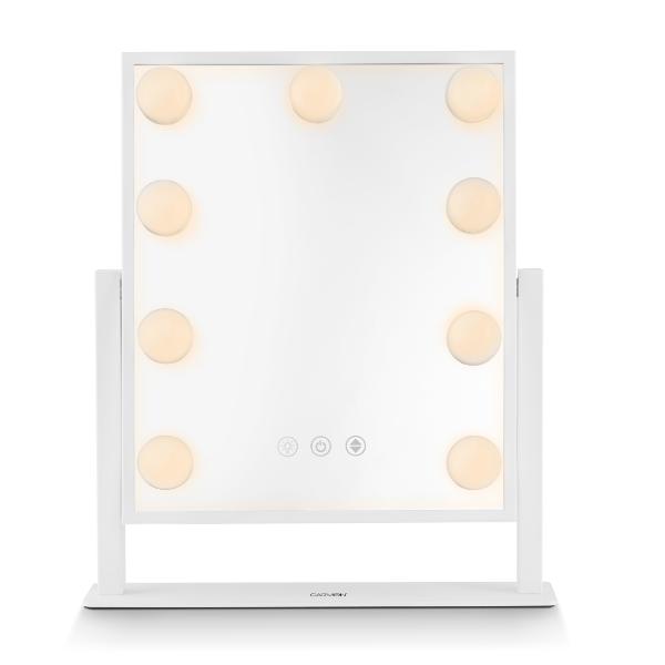 Carmen Hollywood 9 Bulb Mirror Metal White