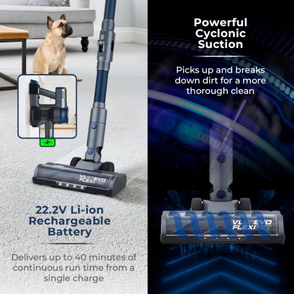 Tower VL50 Evo Flexi-Pet Pro Performance 3-in-1 Vacuum Cleaner Blue &amp; Grey