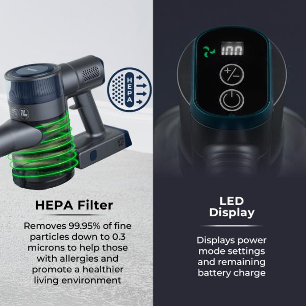 Tower VL50 Evo Flexi-Pet Pro Performance 3-in-1 Vacuum Cleaner Blue &amp; Grey