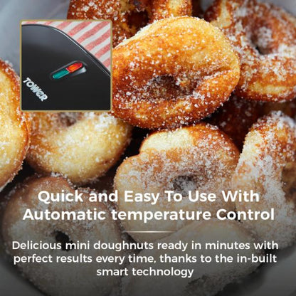 Tower 750W Mini Donut Maker Black