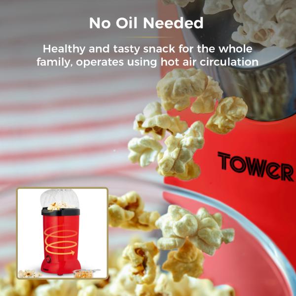 Tower 900W Popcorn Maker Red