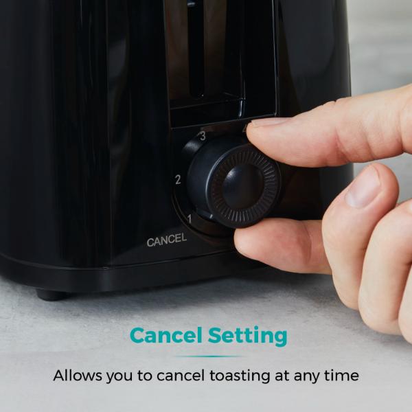 Tower Presto 2 Slice Plastic Toaster Black