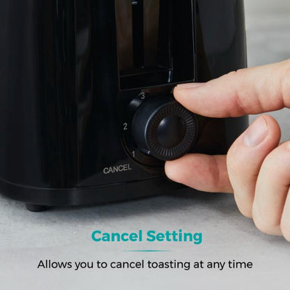 Tower Presto 2 Slice Plastic Toaster Black