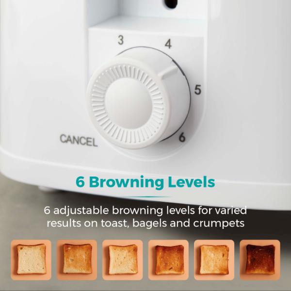 Tower Presto 2 Slice Plastic Toaster White
