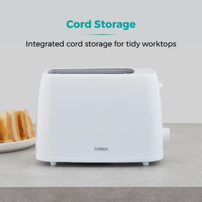 Tower Presto 2 Slice Plastic Toaster White