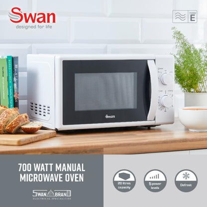 Swan Microwave 20L 700W White