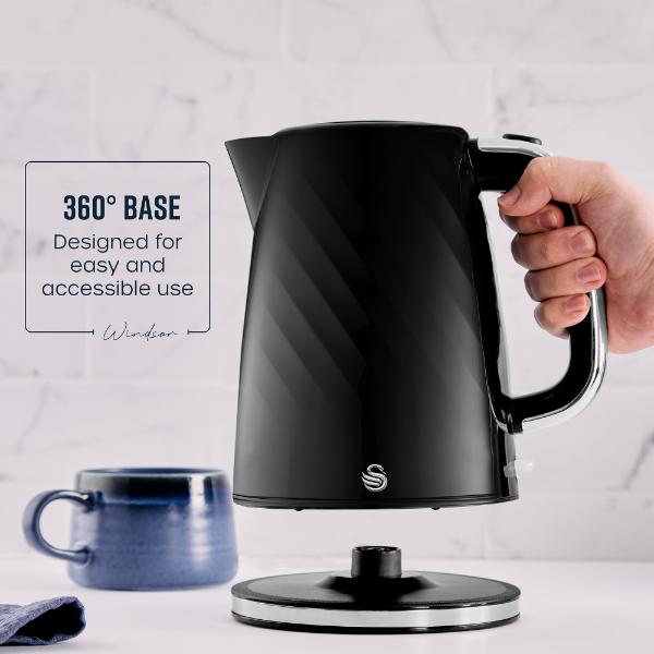 Swan Windsor 1.7L Textured Kettle black