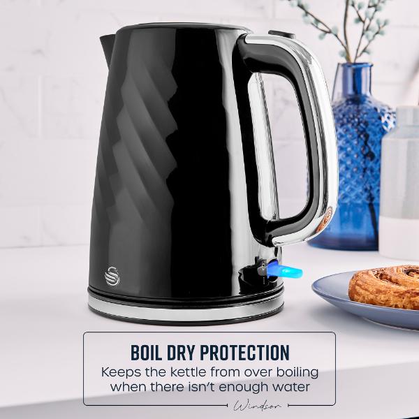 Swan Windsor 1.7L Textured Kettle black
