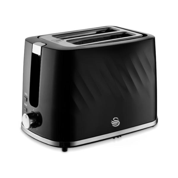 Swan Windsor 2 Slice Toaster Textured Black