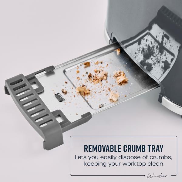 Swan Windsor 2 Slice Toaster Textured Grey