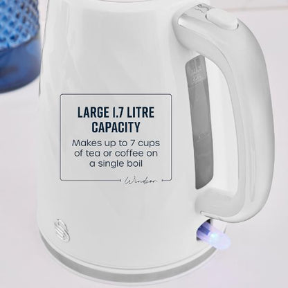 Swan Windsor 1.7L Textured Kettle White