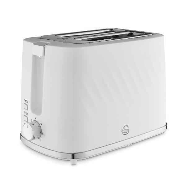 Swan Windsor 2 Slice Toaster Textured White