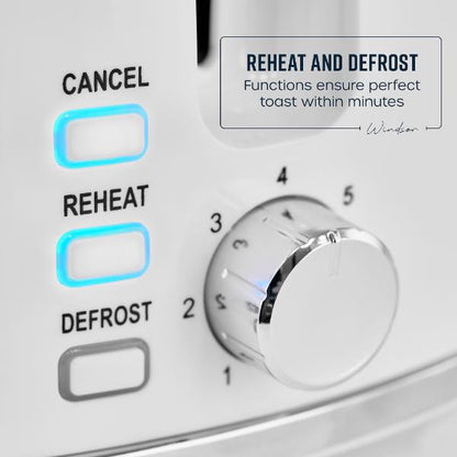 Swan Windsor 2 Slice Toaster Textured White