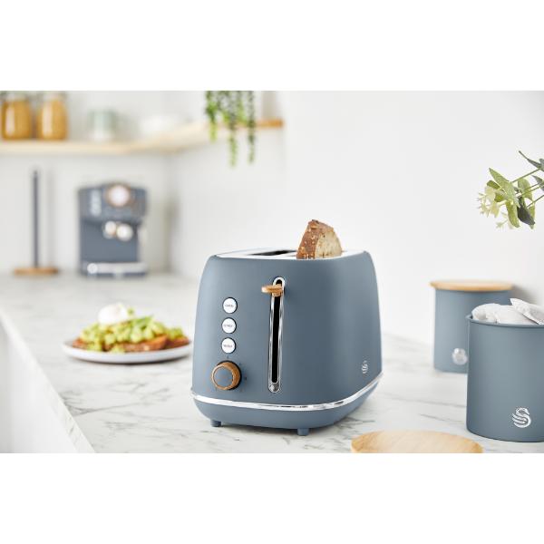 Swan Fjord 800W 2 Slice Toaster Grey