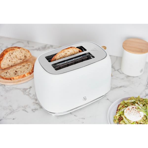 Swan Fjord 800W 2 Slice Toaster White