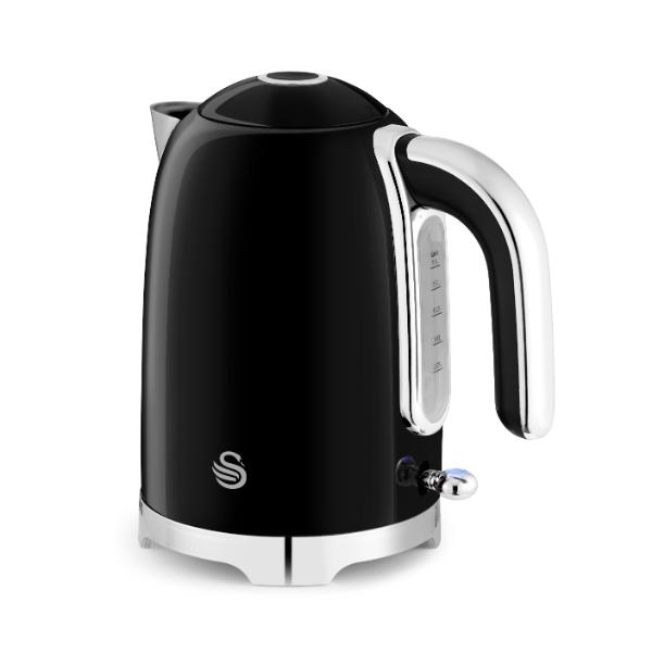 Swan Solace 1.7L Stainless Steel Jug Kettle Black