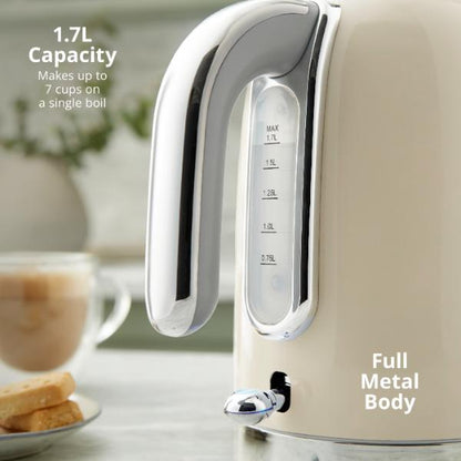 Swan Solace 1.7L Stainless Steel Jug Kettle Cream