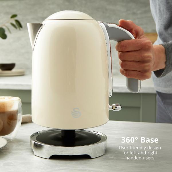 Swan Solace 1.7L Stainless Steel Jug Kettle Cream