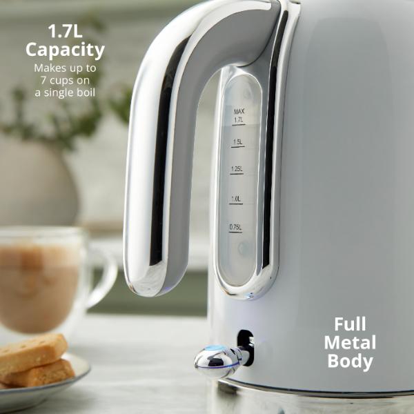 Swan Solace 1.7L Stainless Steel Jug Kettle White