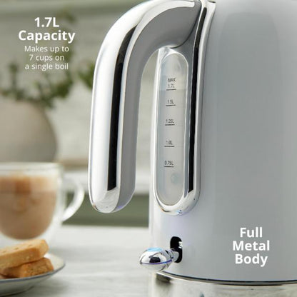 Swan Solace 1.7L Stainless Steel Jug Kettle White