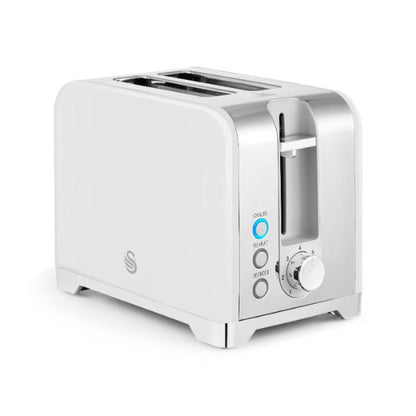 Swan Solace 2 Slice Stainless Steel Toaster White