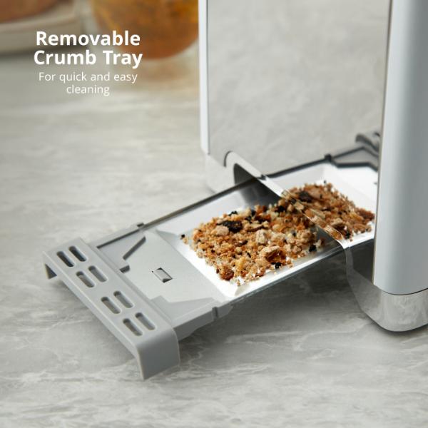 Swan Solace 2 Slice Stainless Steel Toaster White