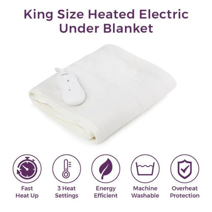 Carmen Super King Heated Under Blanket White