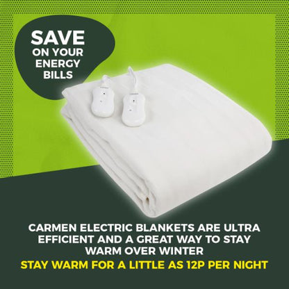 Carmen Super King Heated Under Blanket White