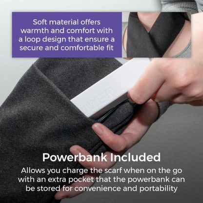 Carmen Heated Neck Wrap/Scarf Grey