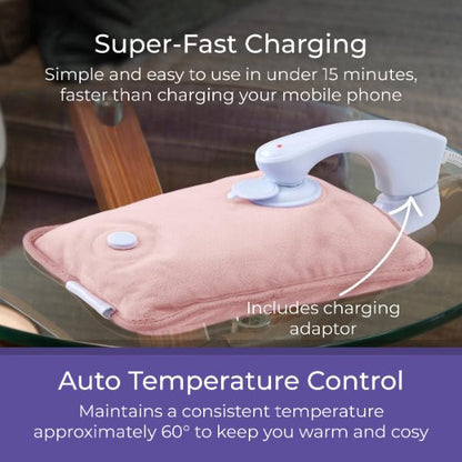 Carmen Rechargable Hot Water Bottle Pink