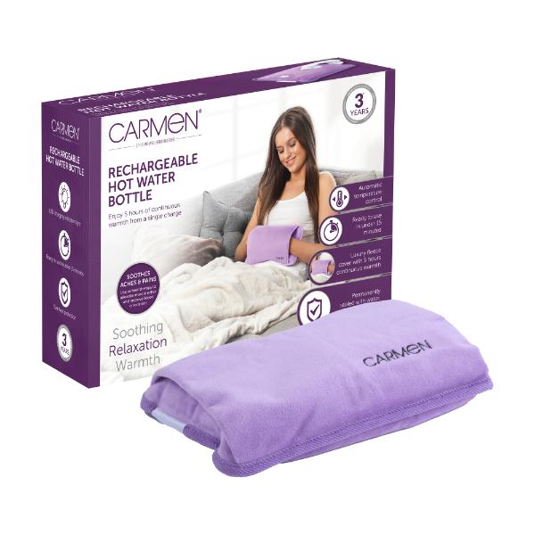 Carmen Rechargable Hot Water Bottle Lilac